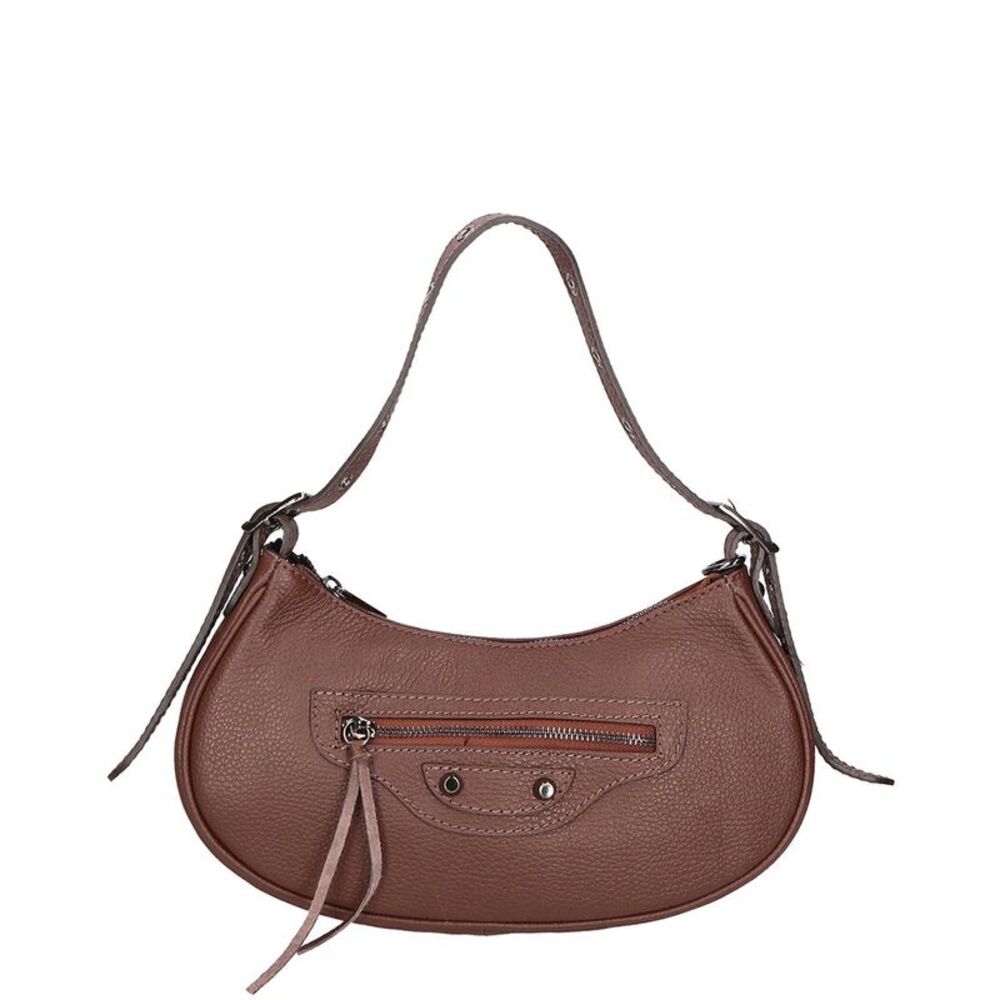 Chiara Ferretti Leather Shoulder Bag, Brown